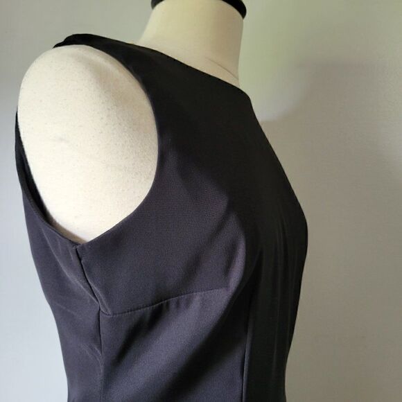 WORN ONCE AGB BLACK SABRINA NECK SHIFT DRESS AUDREY HEPBURN STYLE SZ 12 / L - Picture 11 of 15